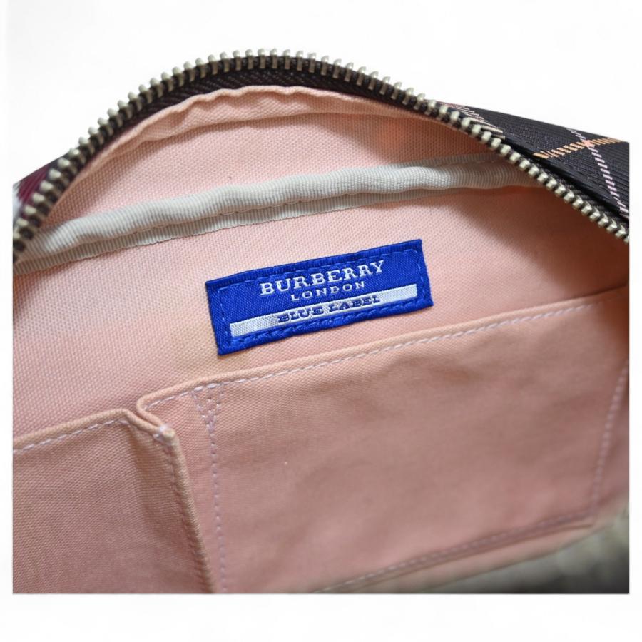 【美品】バーバリーブルーレーベル ミニショルダーバッグ デニム ノバチェック 美品】バーバリーブルーレーベル ミニショルダーバッグ デニム