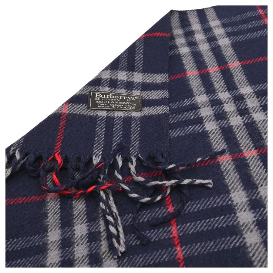 BURBERRY（バーバリー） ノバチェック マフラー ネイビー Bランク
