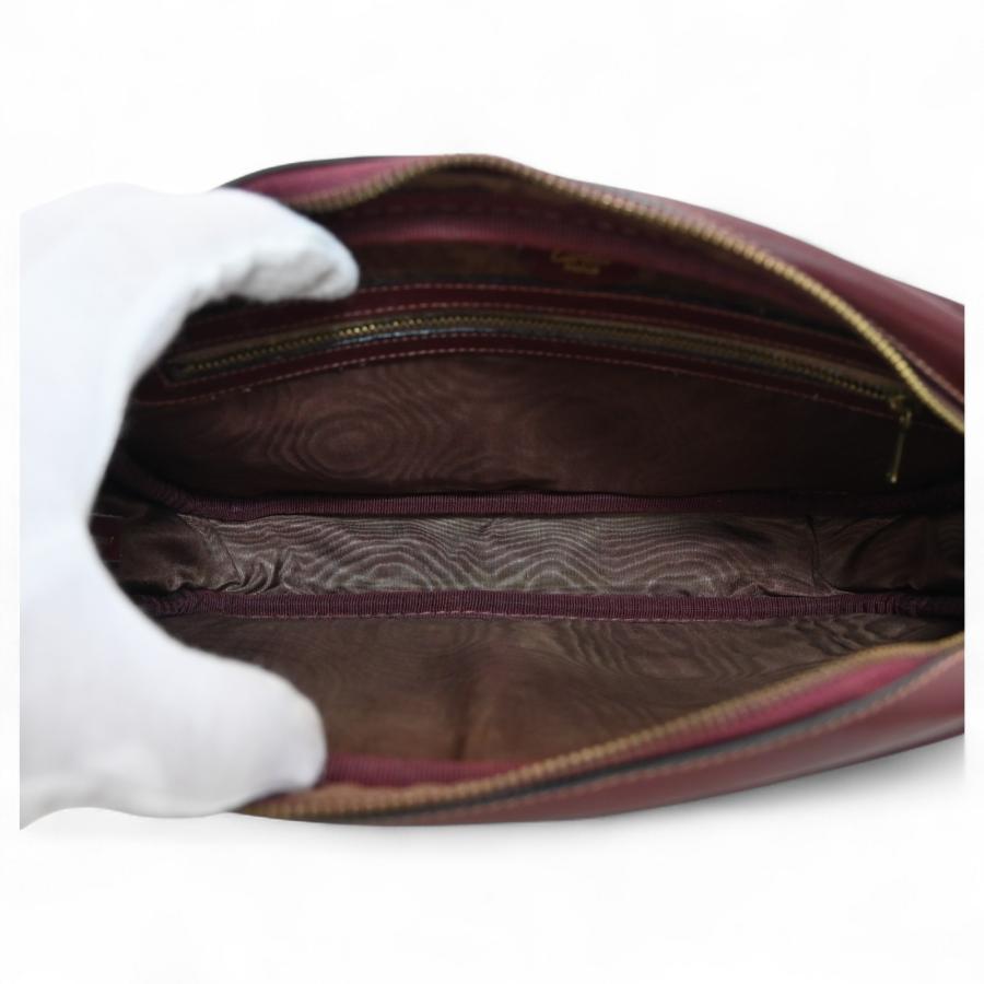 Cartier カルティエ マストライン ショルダーバッグ ボルドー B