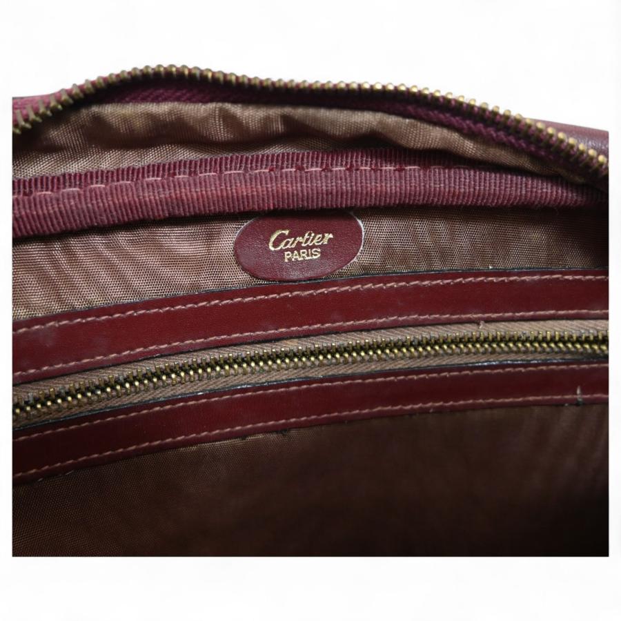 [鑑定済] Cartier カルティエ マストライン ボストンバッグ ボルドー 鑑定済] Cartier カルティエ マストライン ボストンバッグ ボルドー