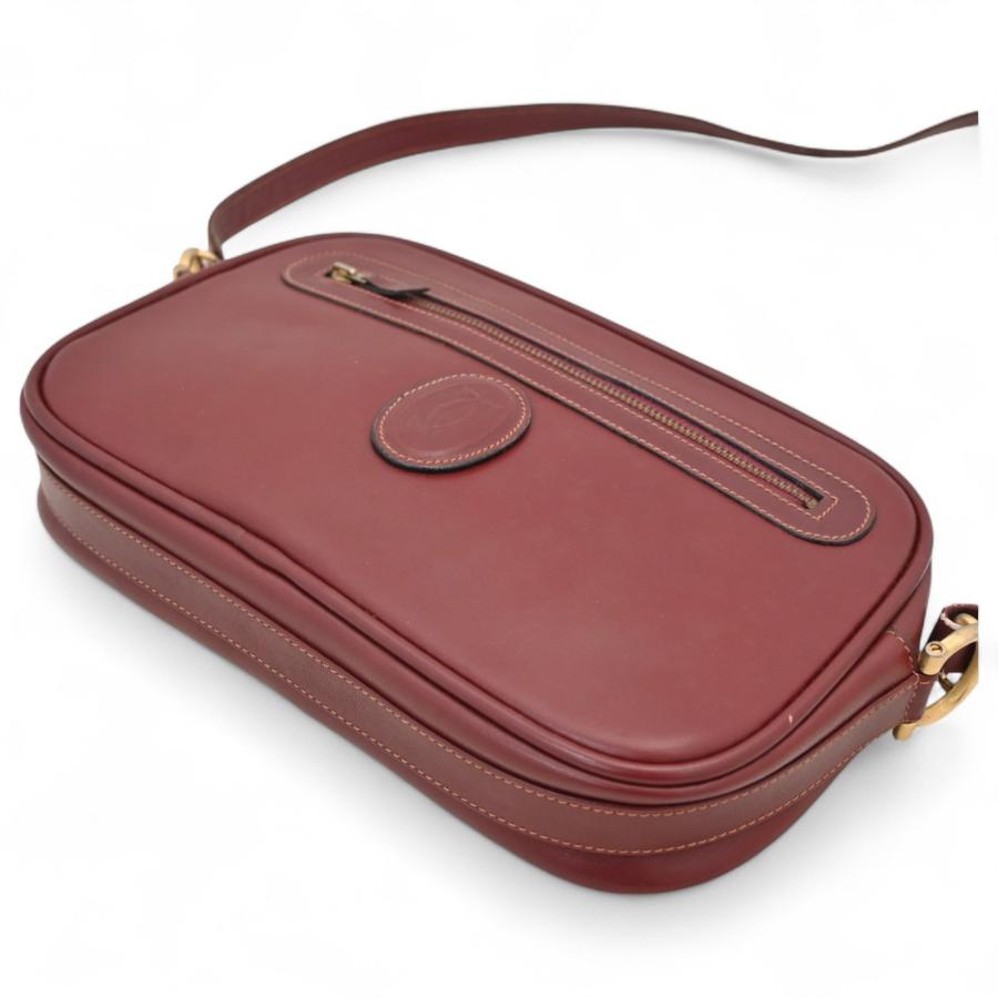 [鑑定済] Cartier カルティエ マストライン ボストンバッグ ボルドー 鑑定済] Cartier カルティエ マストライン ボストンバッグ ボルドー