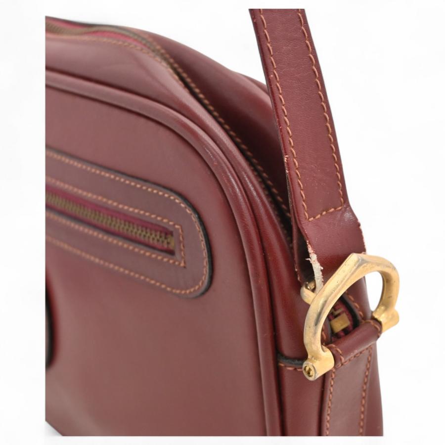 Cartier カルティエ マストライン ショルダーバッグ ボルドー B
