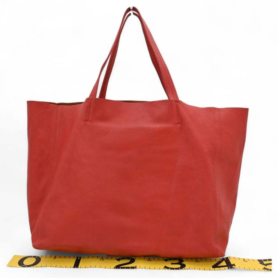 CELINE（セリーヌ） ホリゾンタルカバ トートバッグ レザー レッド B
