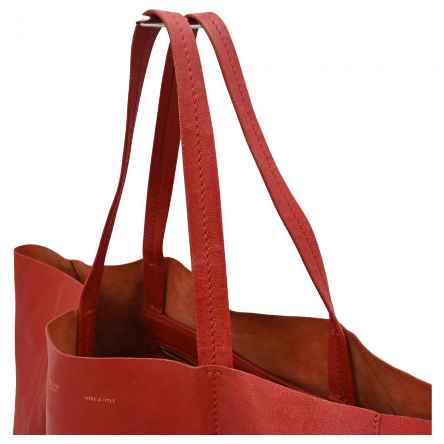 CELINE（セリーヌ） ホリゾンタルカバ トートバッグ レザー レッド B