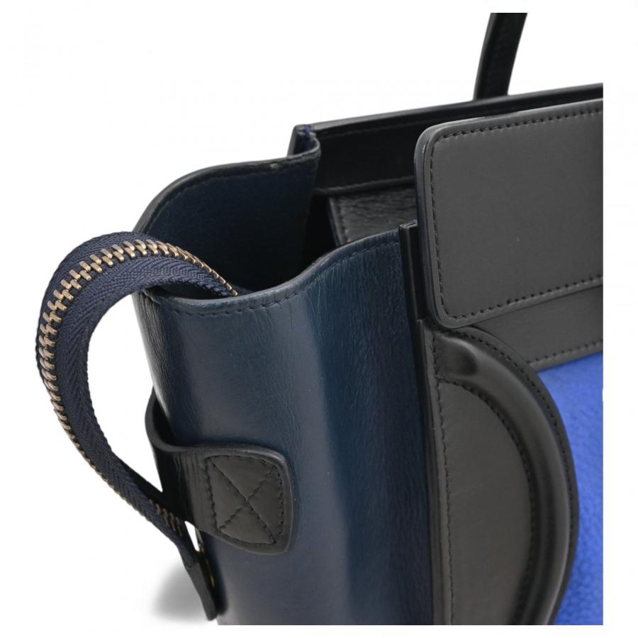 CELINE（セリーヌ） ラゲージ マイクロショッパー ハンドバッグ ブルー