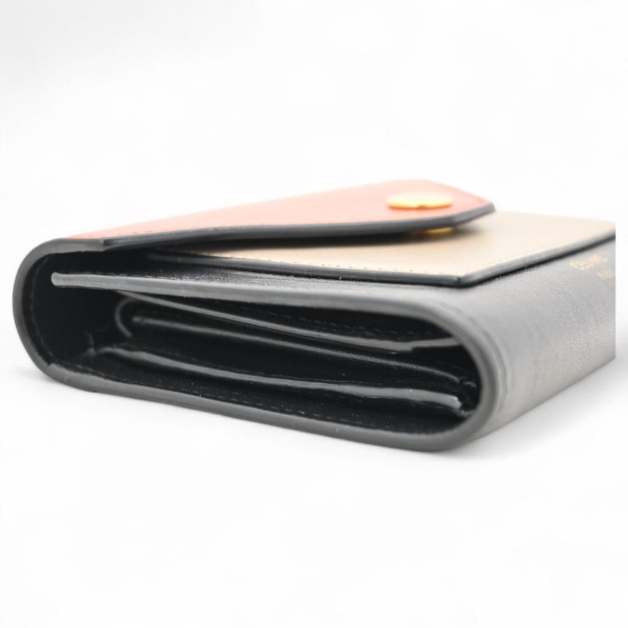 CELINE セリーヌ ミディアムフラップウォレット バイカラー Aランク  