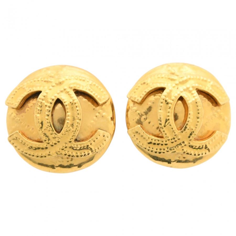 CHANEL（シャネル） 【中古】シャネル ココマーク ピアス ラウンド GP