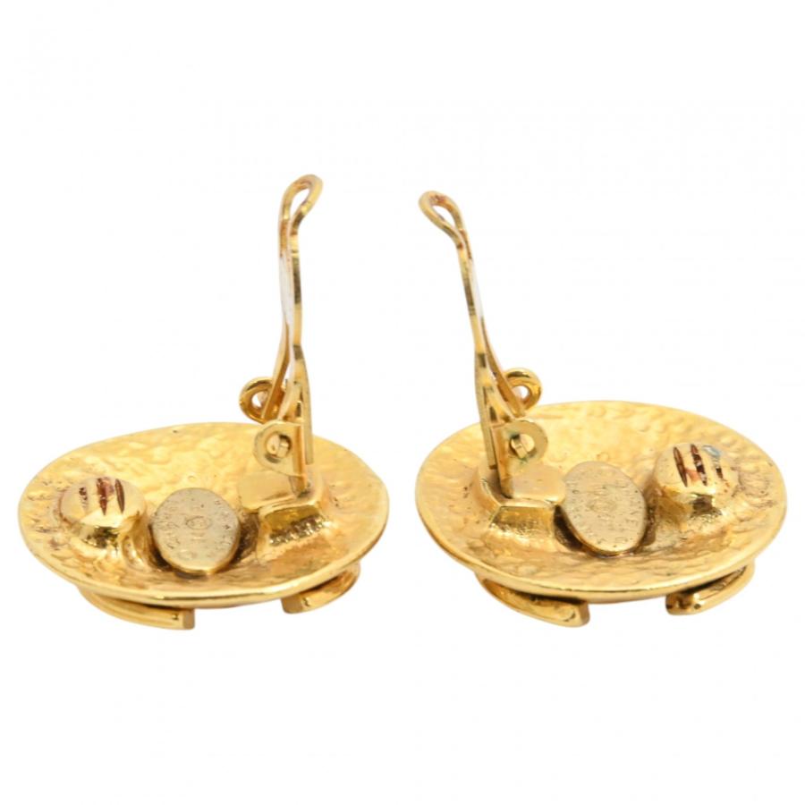 CHANEL（シャネル） 【中古】シャネル ココマーク ピアス ラウンド GP