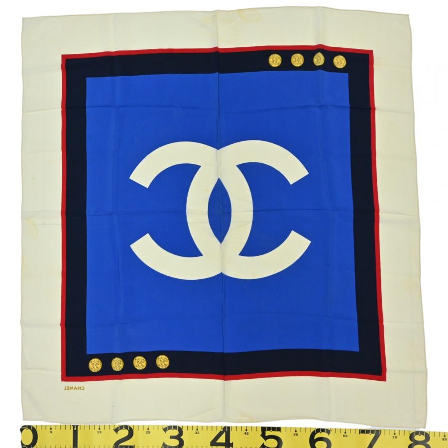CHANEL（シャネル） 【中古】 スカーフ ココマーク ボタンモチーフ