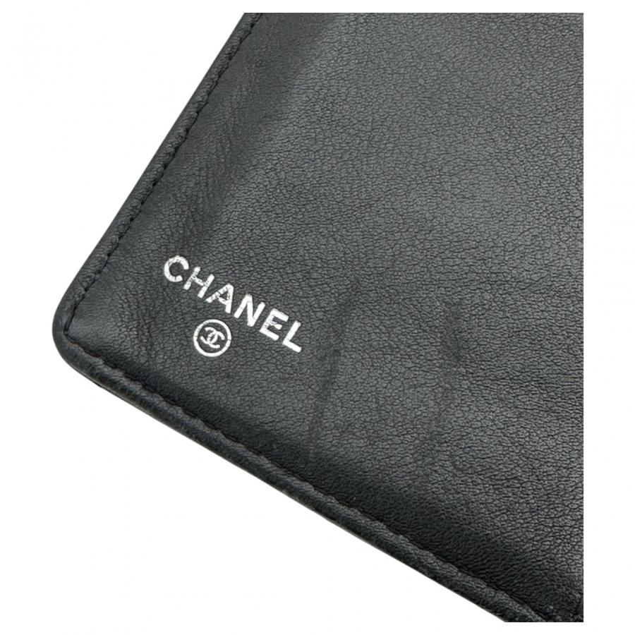 シャネル マトラッセ ブリリアント 2つ折り 長財布 ココマーク エナメル CHANEL（シャネル） 【中古】シャネル ブリリアント マトラッセ 二