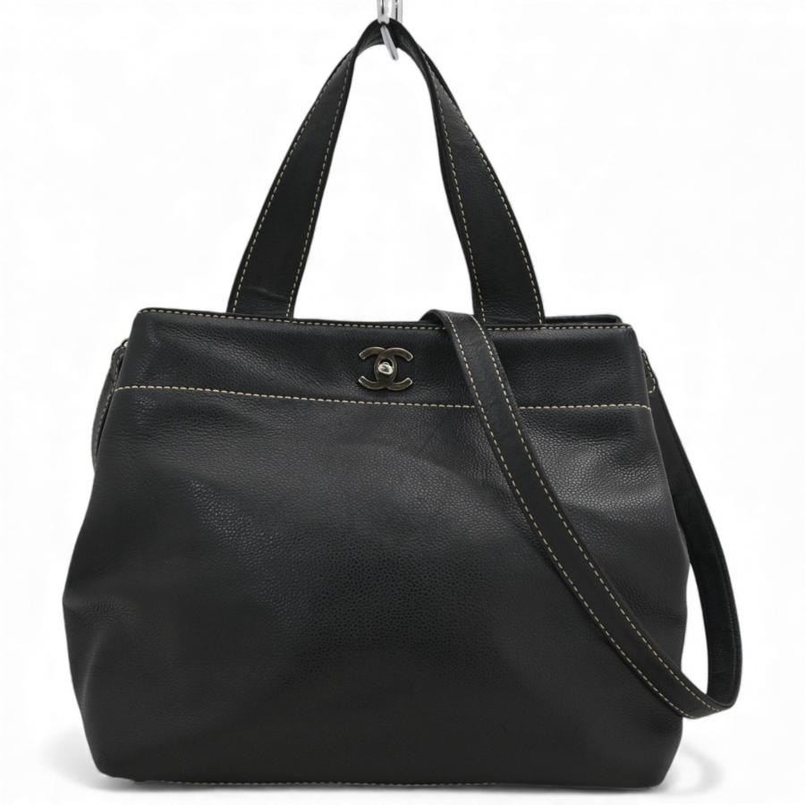 CHANEL（シャネル） ココマーク ハンドバッグ 2way キャビアスキン B