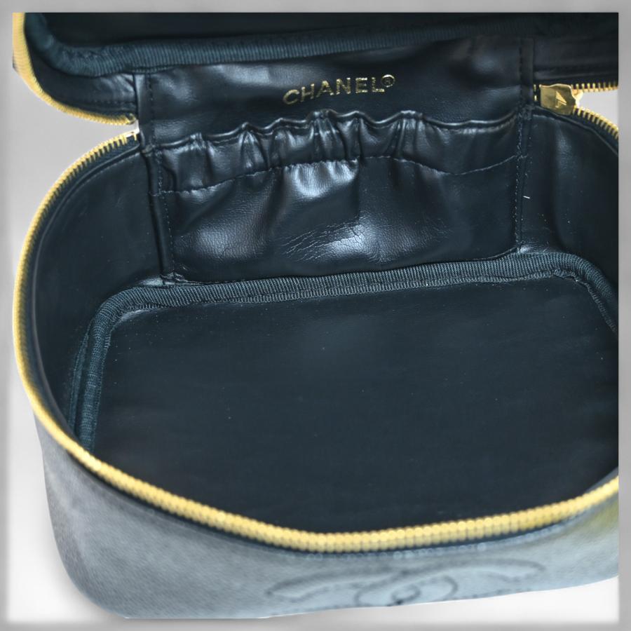 シャネル キャビアスキン バニティバッグ Bランク ch5881cc シャネル キャビアスキン バニティバッグ ブラック Bランク