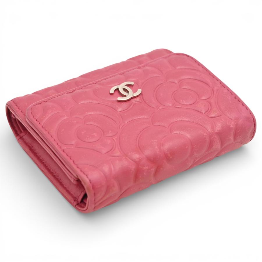 CHANEL（シャネル） カメリア 三つ折り財布 コンパクトウォレット B