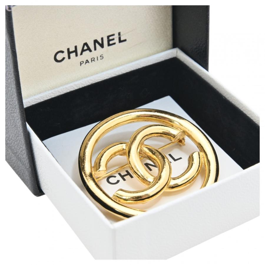 ヴィンテージ CHANEL シャネル ゴールドカラー ココマーク ブローチ CHANEL（シャネル） 【中古】シャネル ココマーク ロゴ ゴールド