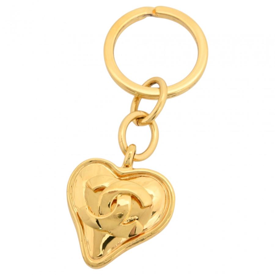 CHANEL シャネル　ココマーク　ハート　キーホルダー　ゴールド　95P CHANEL（シャネル） 【中古】シャネル ココマーク ハートモチーフ