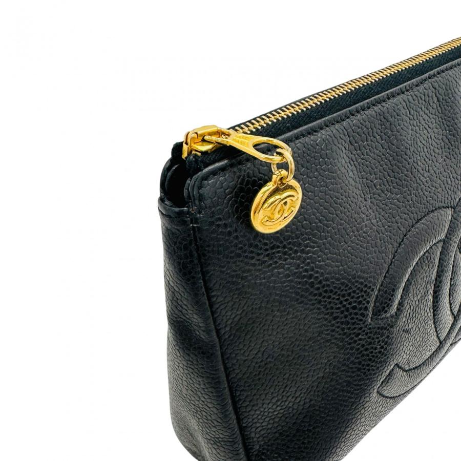 CHANEL（シャネル） 【中古】シャネル ポーチ キャビアスキン ココ