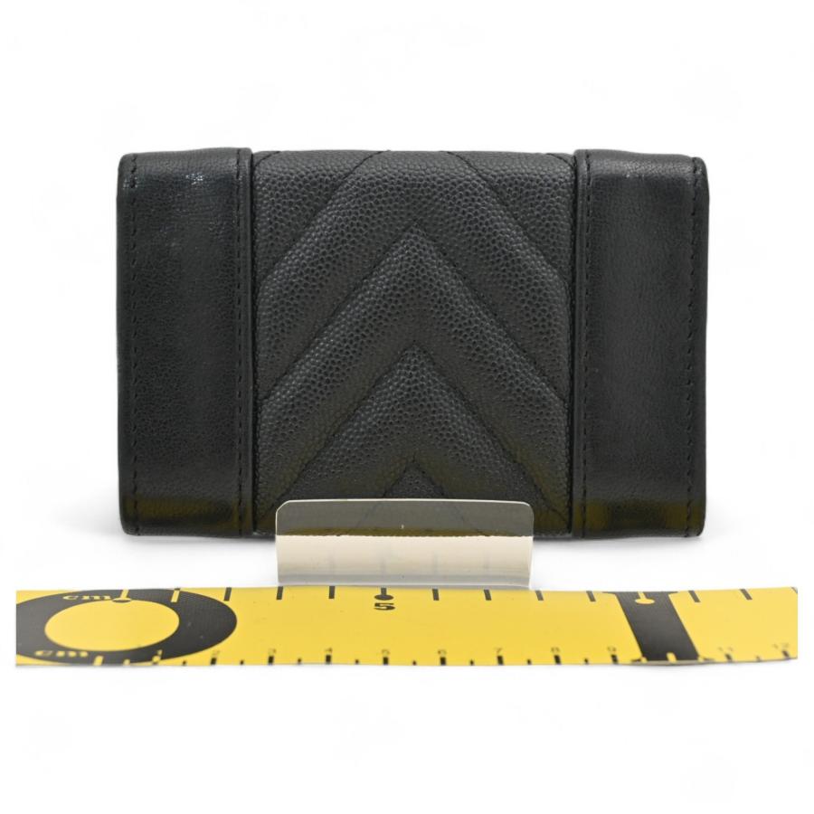 CHANEL シャネル マドモアゼル カードケース キャビアスキン Bランク  