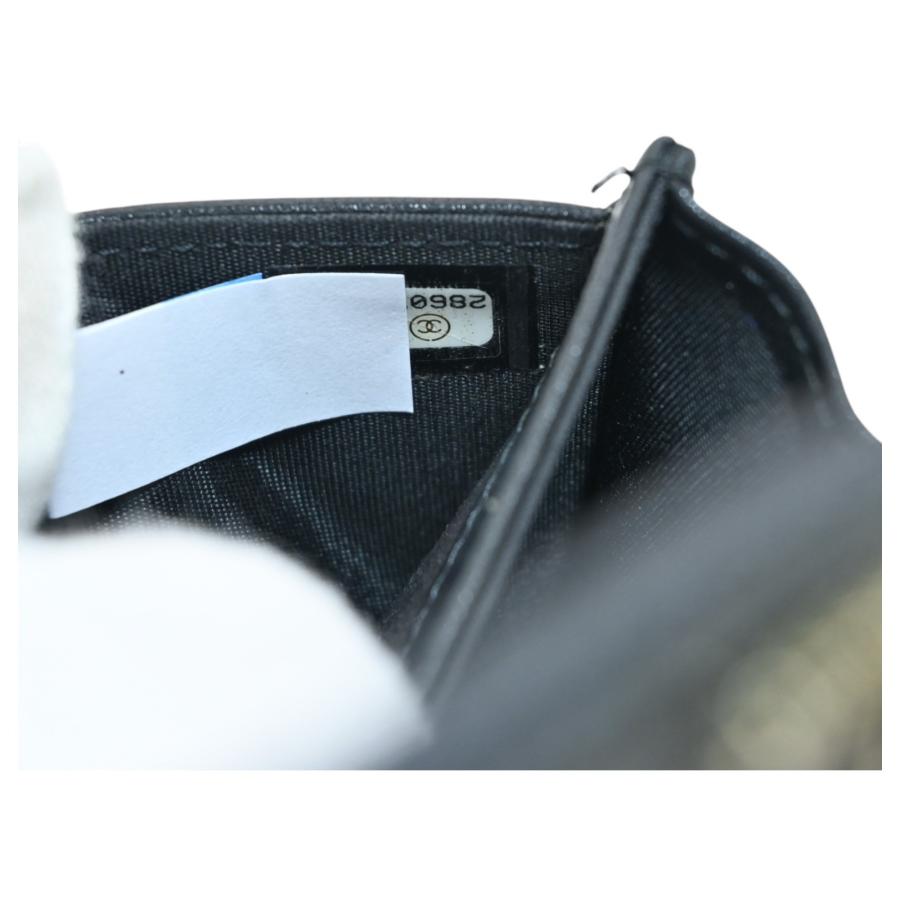 CHANEL シャネル マドモアゼル カードケース キャビアスキン Bランク  