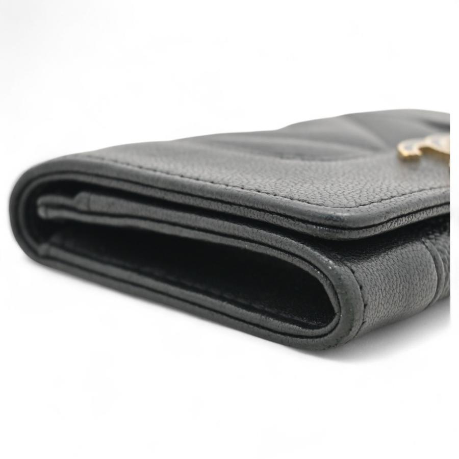 CHANEL シャネル マドモアゼル カードケース キャビアスキン Bランク  