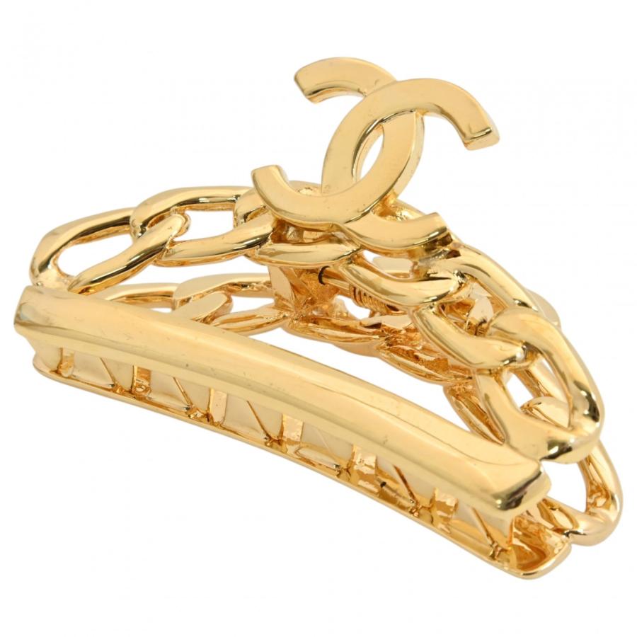 【中古】シャネル ココマーク バンスクリップ へアクリップ ヘアアクセサリー GP Aランク ch8764fr CHANEL（シャネル） 【中古】シャネル ココマーク バンスクリップ へア