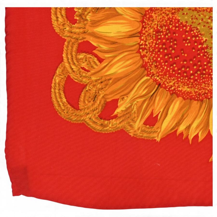 CHANEL（シャネル） スカーフ ひまわり 大判 レッド Aランク ch9405kk