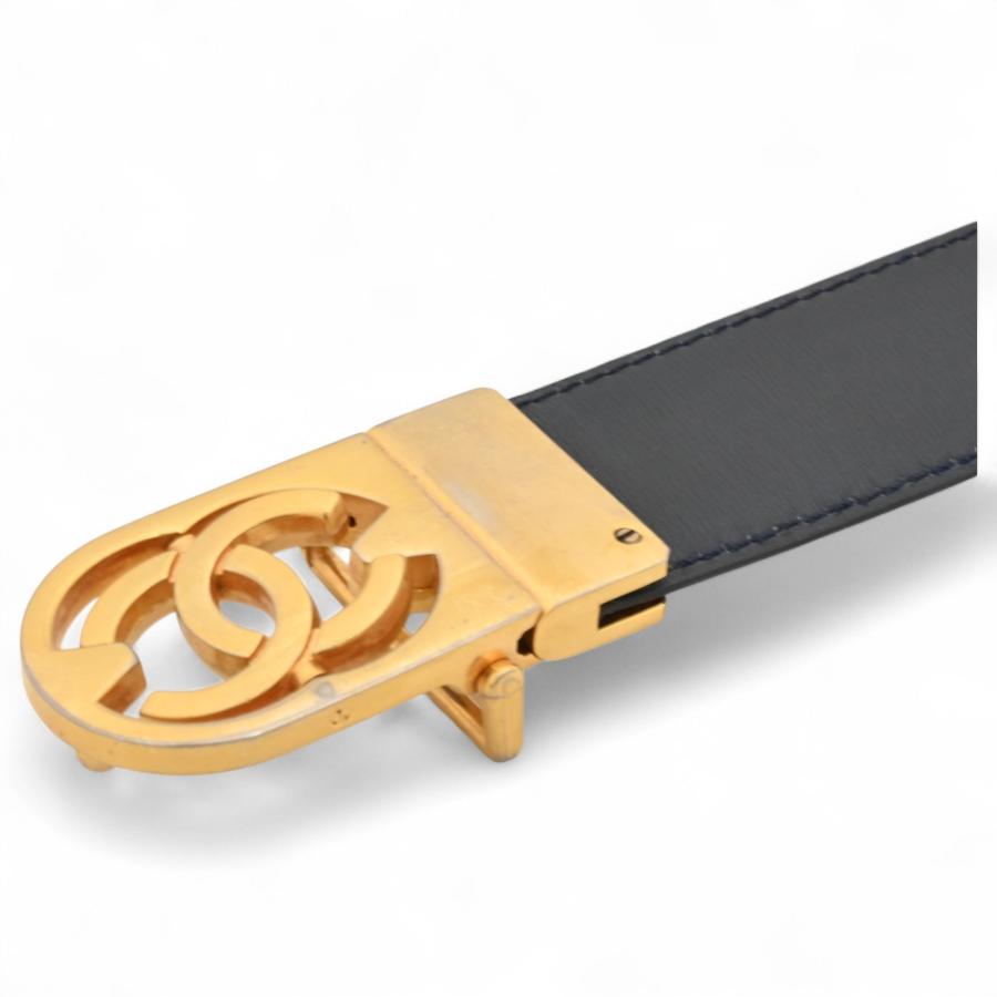 シャネル レザーベルト ココマーク ブラック Bランク ch9919cc CHANEL シャネル レザーベルト ココマーク ブラック Bランク