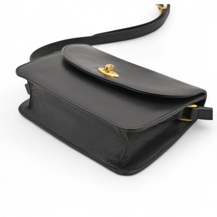 COACH コーチ ショルダーバッグ レザー×ブラック ポシェット Bランク  