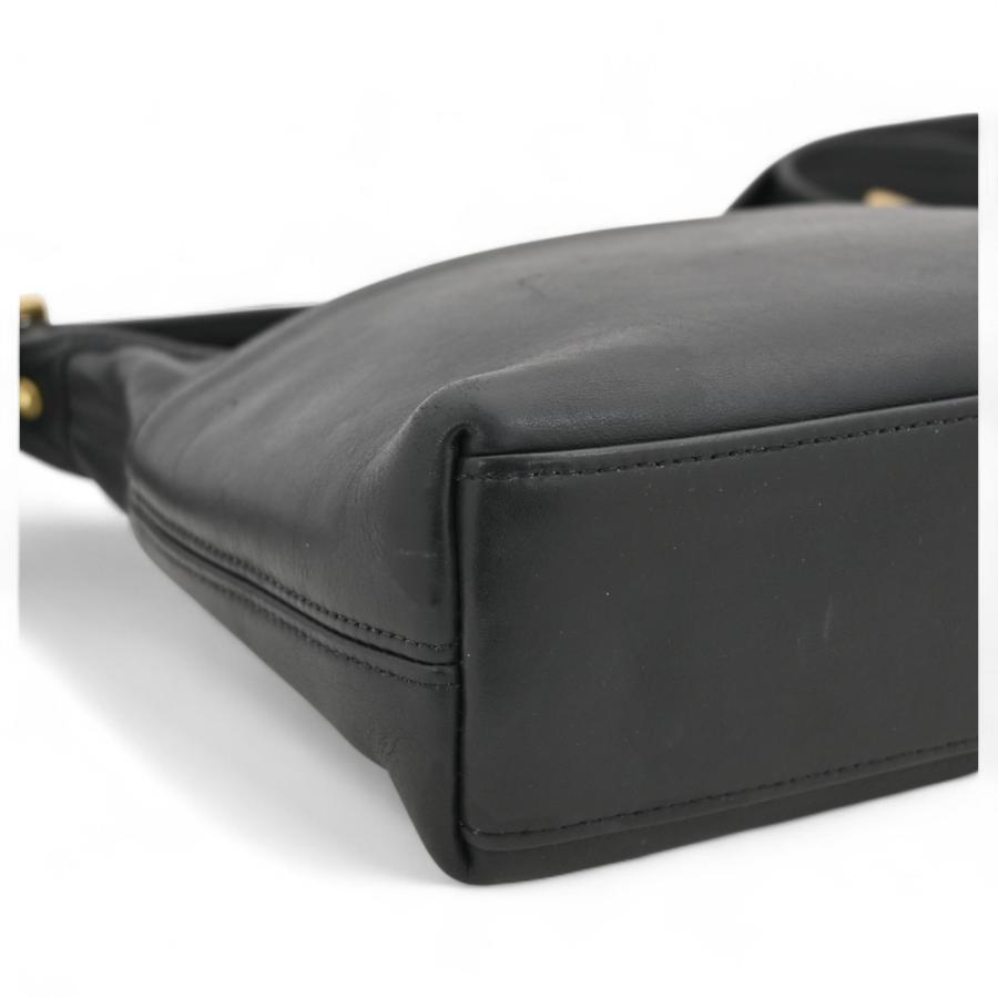 COACH コーチ ショルダーバッグ レザー ブラック Bランク