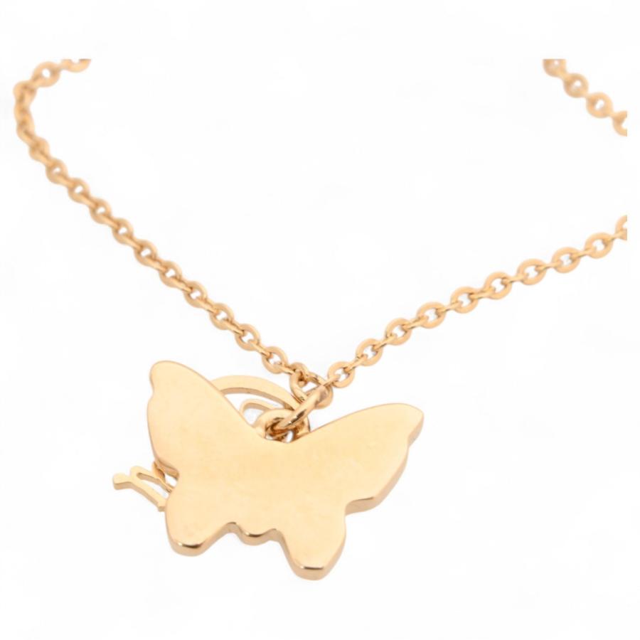 Christian Dior ディオール ブレスレット 蝶 ロゴ ストーン A