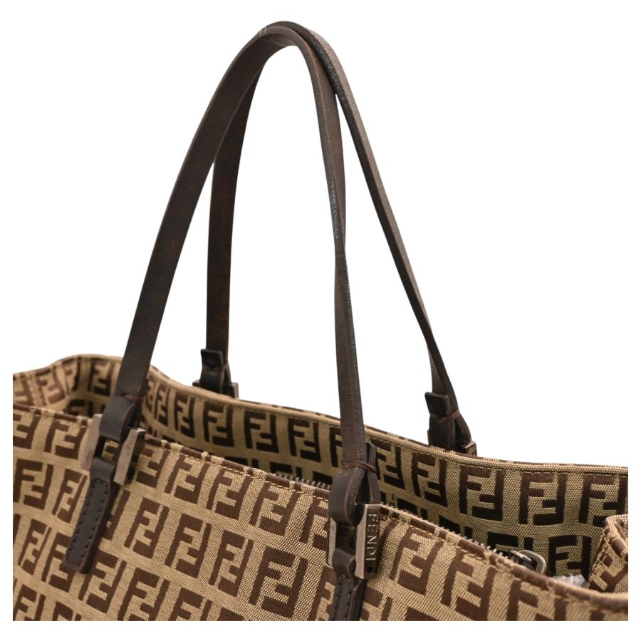 FENDI（フェンディ） ズッキーノ ハンドバッグ キャンバス Bランク  