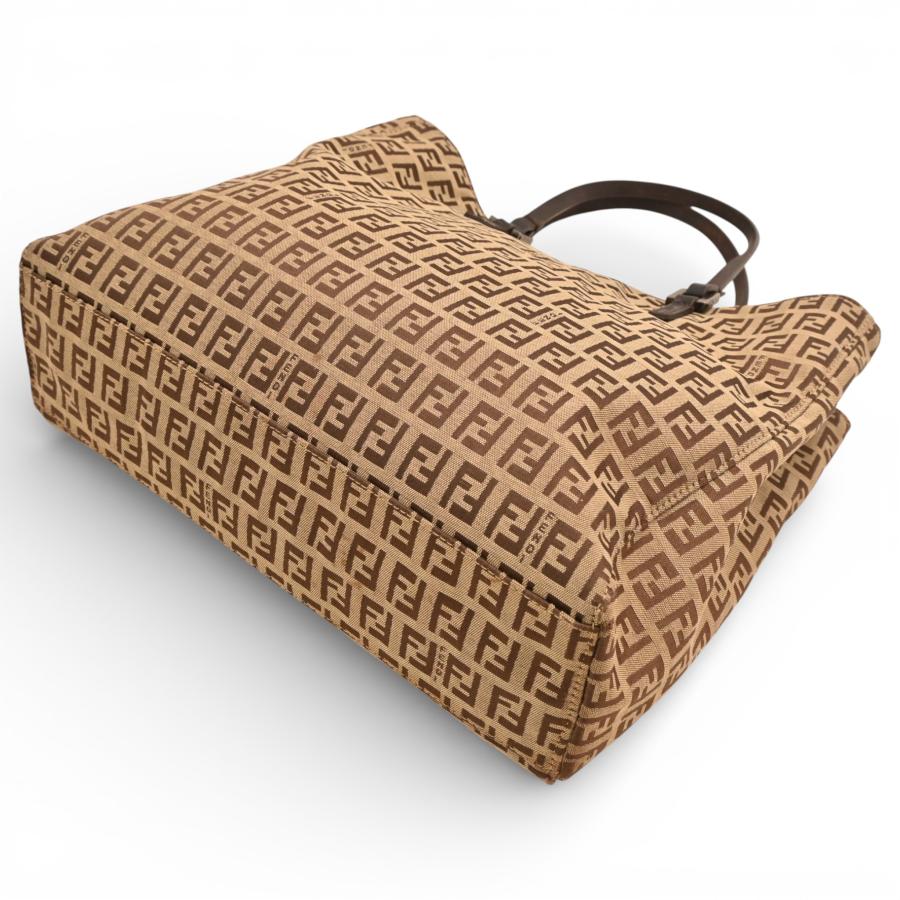FENDI（フェンディ） ズッキーノ ハンドバッグ キャンバス Bランク  