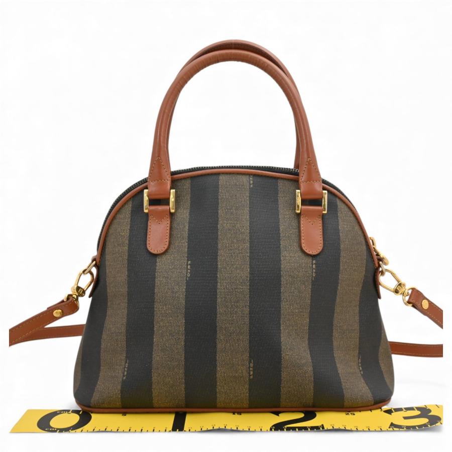 FENDI（フェンディ） ペカン ハンドバッグ 2WAY ストライプ Bランク