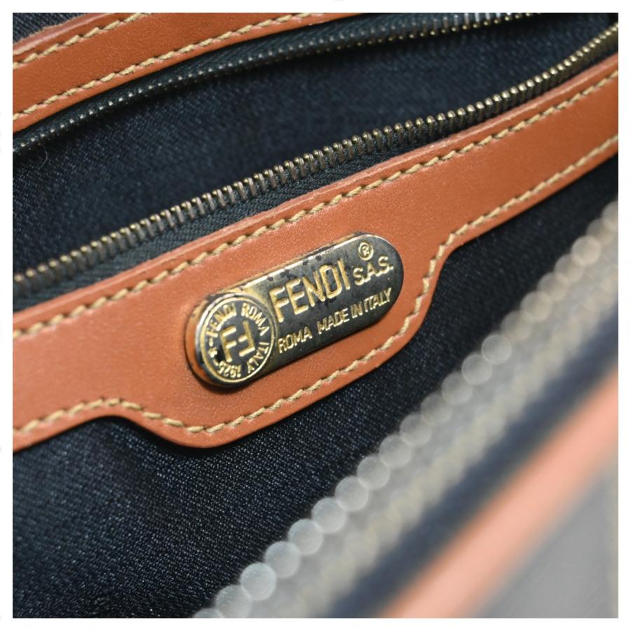 FENDI（フェンディ） ペカン ハンドバッグ 2WAY ストライプ Bランク