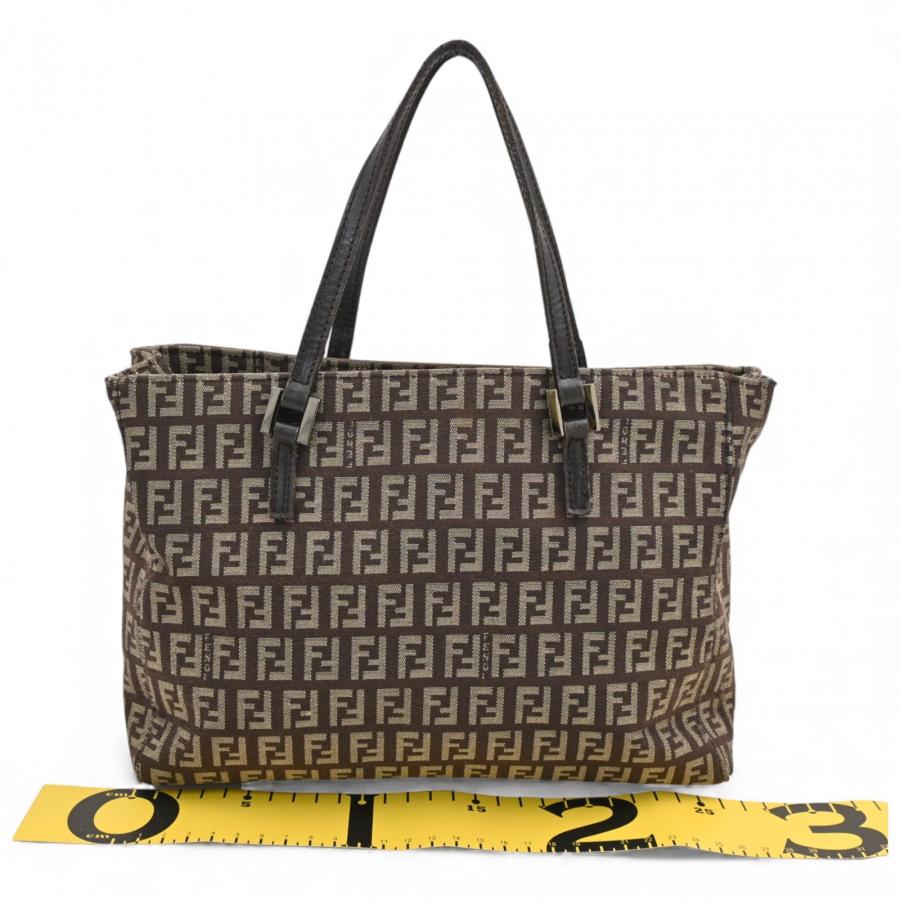 FENDI（フェンディ） ズッキーノ ハンドバッグ キャンバス Aランク  