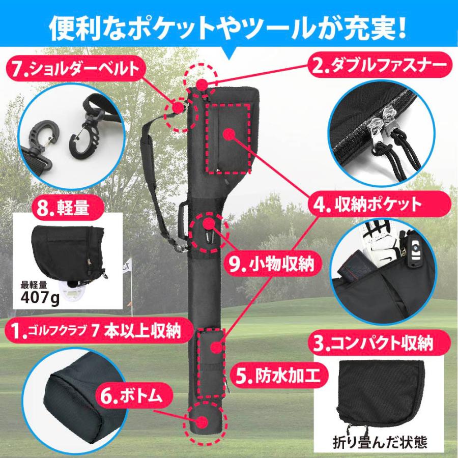 クラブケース ゴルフバッグ 練習用 クラブケース ゴルフ ゴルフバック 練習用 ゴルフバック 練習用ゴルフバッグ 防水 2ポケット｜first-penguin｜18