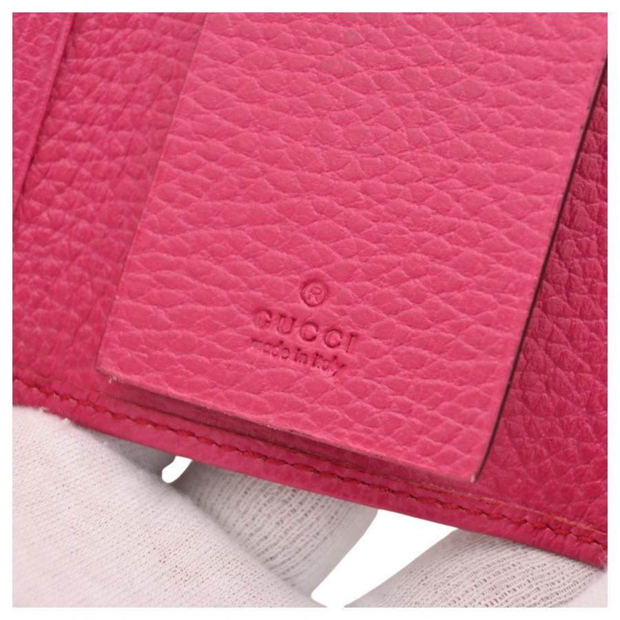 GUCCI（グッチ） 【中古】グッチ ロゴ 6連 キーケース ピンク Aランク