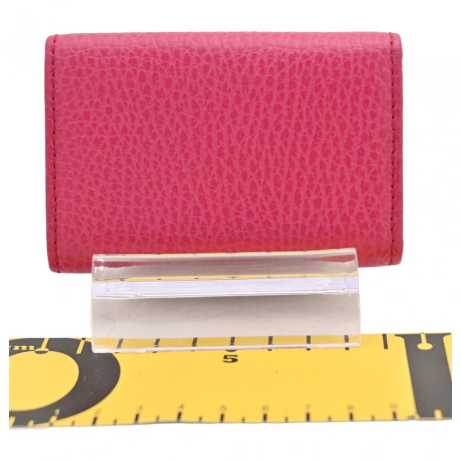 GUCCI（グッチ） 【中古】グッチ ロゴ 6連 キーケース ピンク Aランク