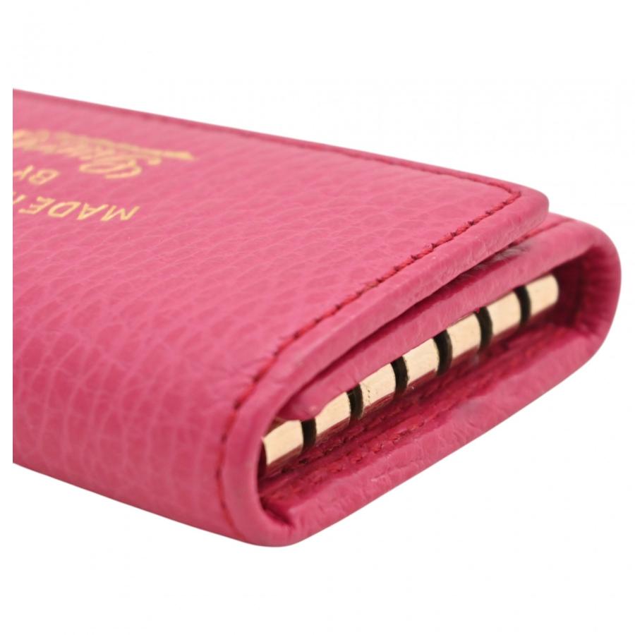 【新品未使用】GUCCI 6連キーケース　ピンク GUCCI（グッチ） 【中古】グッチ ロゴ 6連 キーケース ピンク Aランク