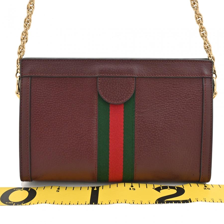 GUCCI オフィディア GGショルダーバッグ　ボルドー GUCCI（グッチ） 【中古】グッチ オフィディア チェーン ショルダー