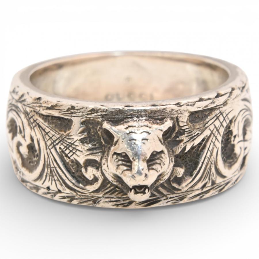 GUCCI（グッチ） タイガーヘッド アラベスク ガーデン リング 17号 A