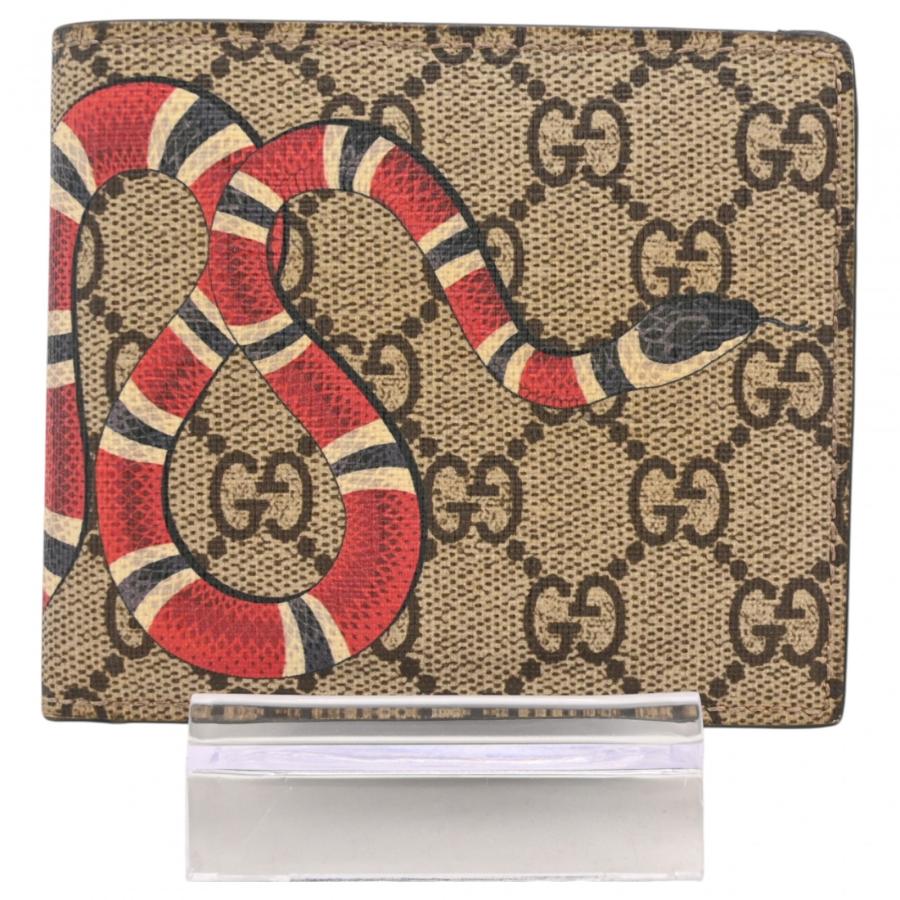 GUCCI（グッチ） 【中古】グッチ GGスプリーム ロゴ キングスネーク 二