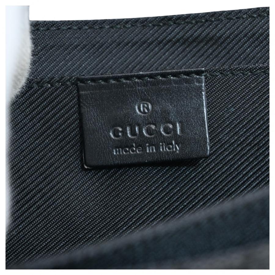 GUCCI（グッチ） GGキャンバス ショルダーバッグ ブラック Aランク