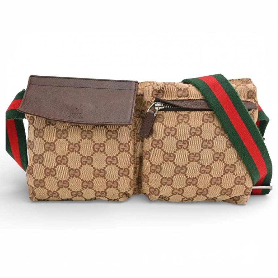GUCCI グッチ GGキャンバス シェリーライン ウエストバッグ GUCCI（グッチ） GGキャンバス シェリーライン ウエストバッグ Bランク