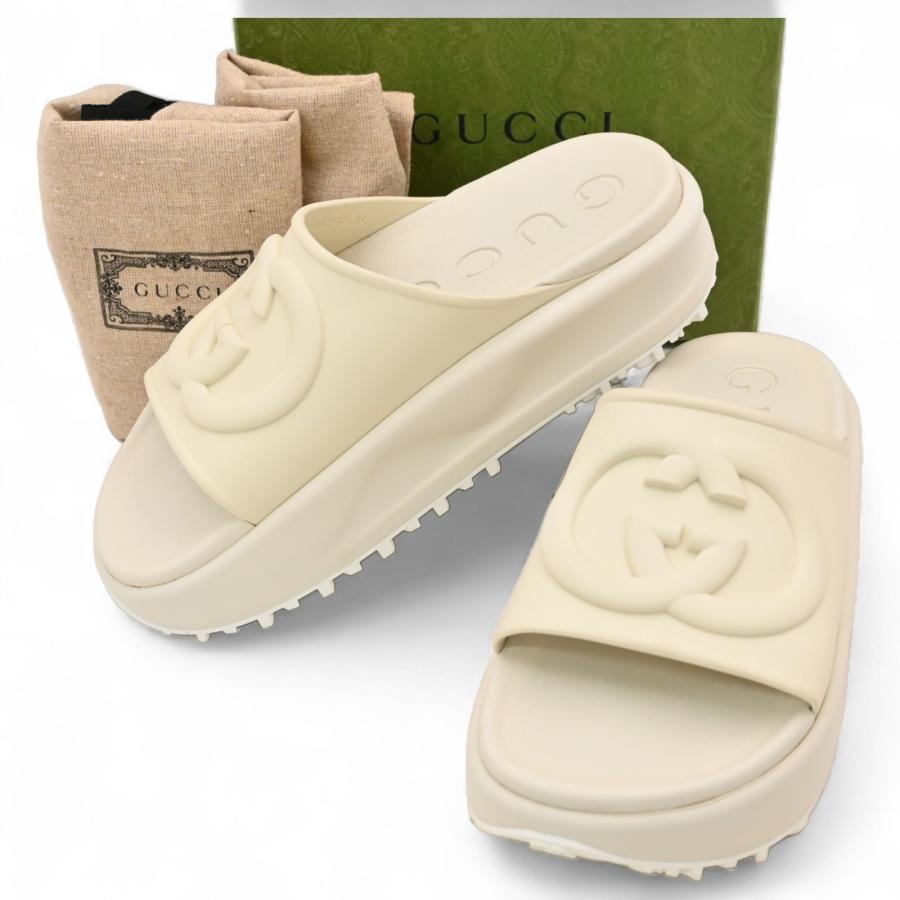 GUCCI サンダル 36 GUCCI（グッチ） インターロッキングG ラバーサンダル 36 Bランク