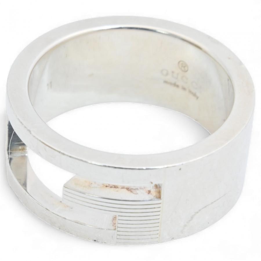 GUCCIリング 24号 カットリング カットアウト スターリングシルバー925