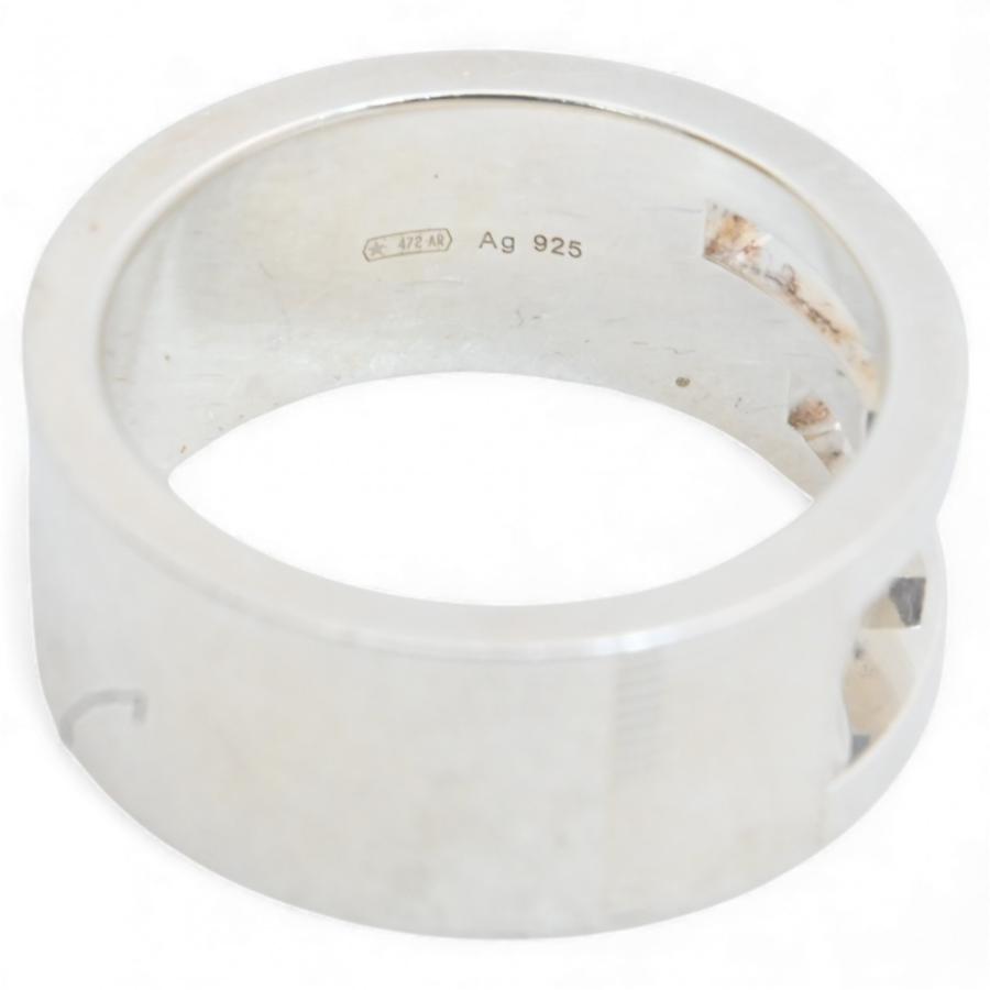 GUCCI（グッチ） ブランデッド Gリング カットアウト シルバー Bランク