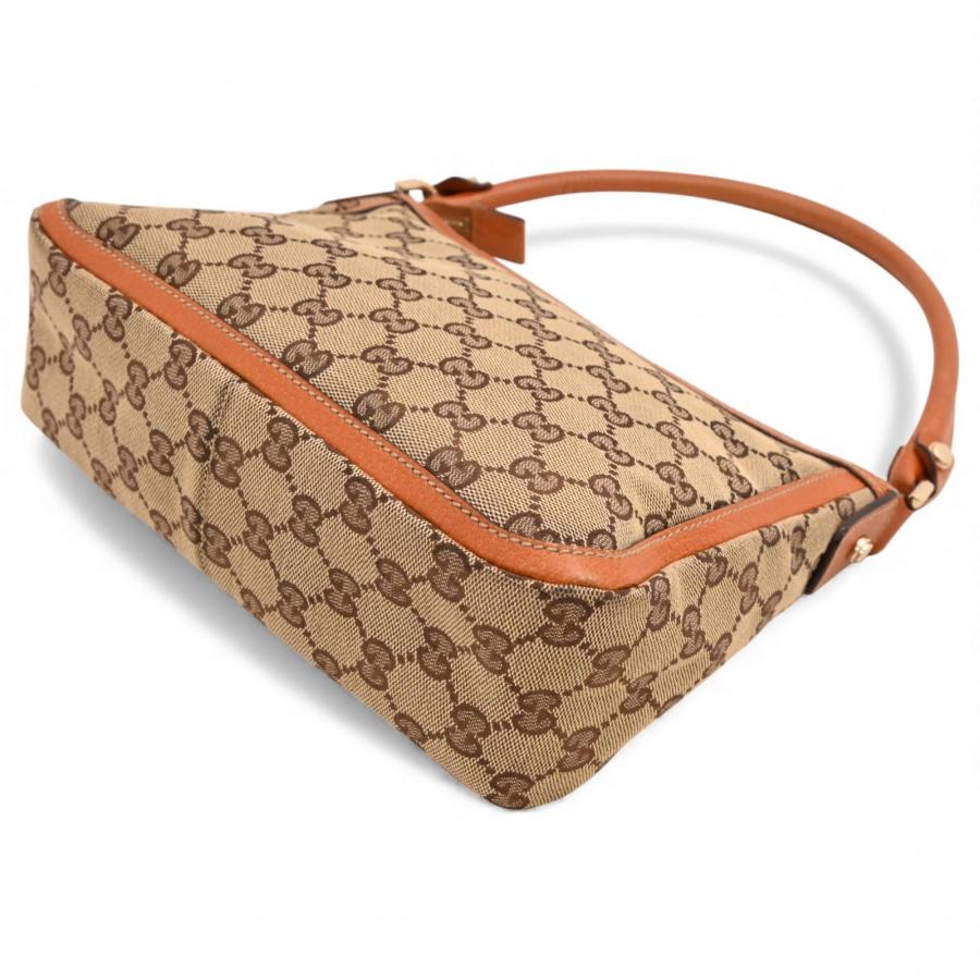 GUCCI（グッチ） GGキャンバス ショルダーバッグ ベージュ Bランク