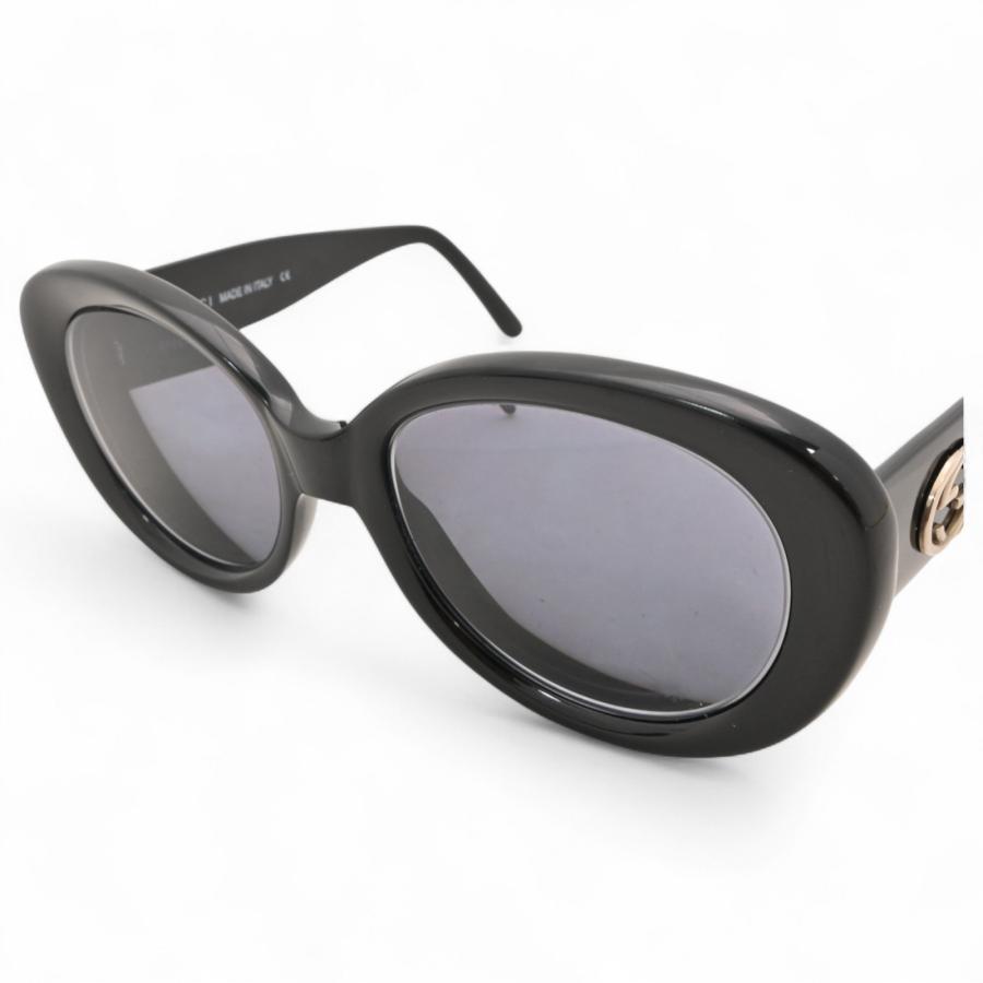 GUCCI グッチ GG ロゴ キャットアイ サングラス ブラック Aランク  