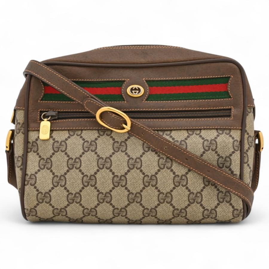 GUCCI グッチ シェリーライン ショルダーバッグ GG ブラウン B