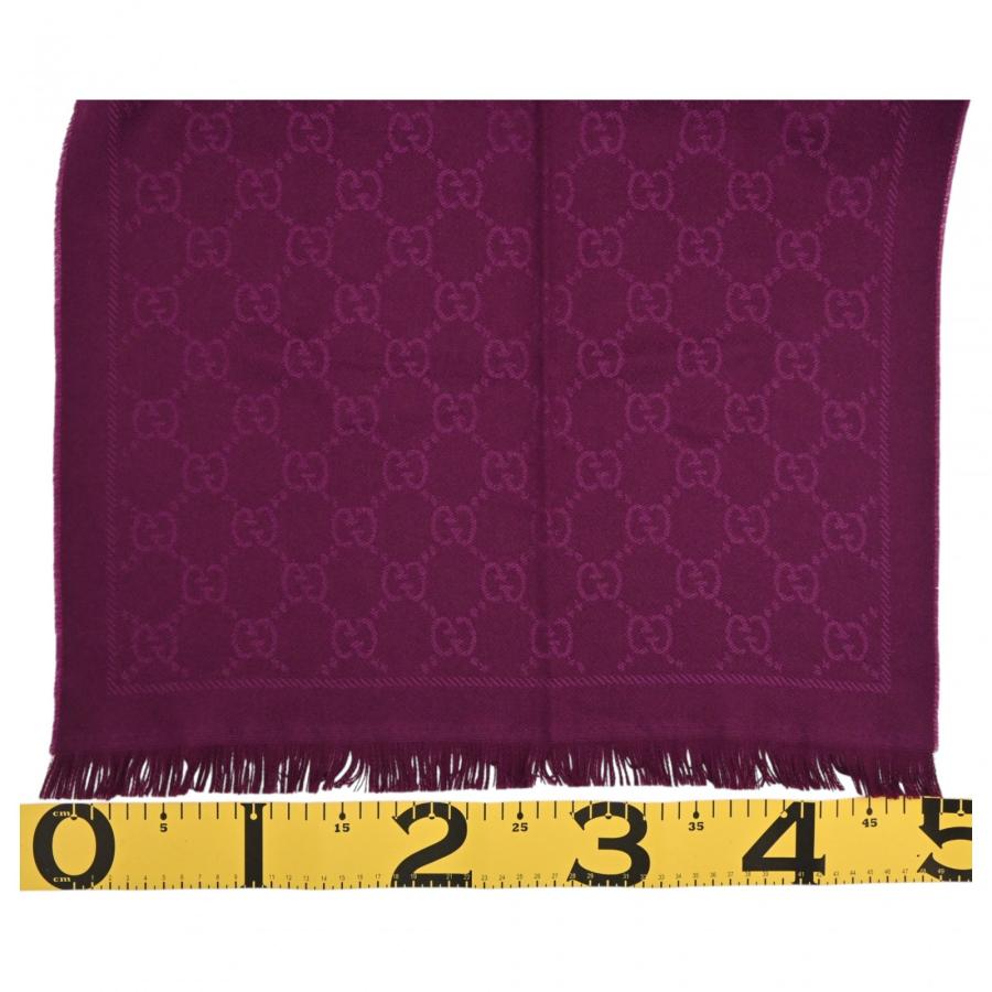GUCCI（グッチ） 【中古】グッチ GG柄 ロゴ ストール パープル Aランク